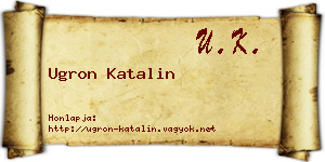 Ugron Katalin névjegykártya