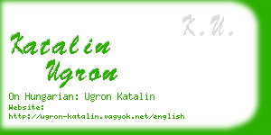 katalin ugron business card